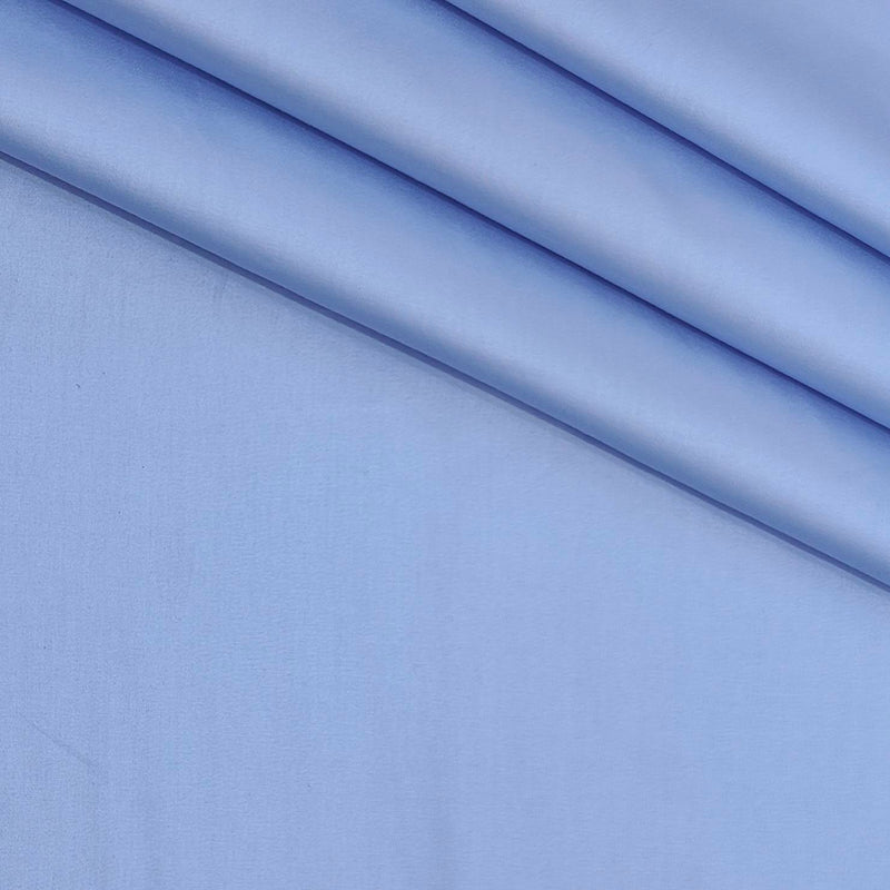 Shirt Fabric Raymond 70s Giza Cotton Plain Colour Blue