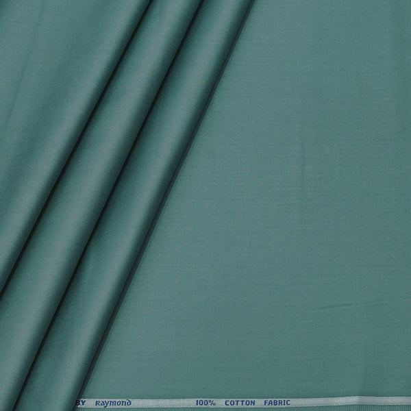 Shirt Fabric Raymond 70s Giza Cotton Plain Colour Cadmium Green