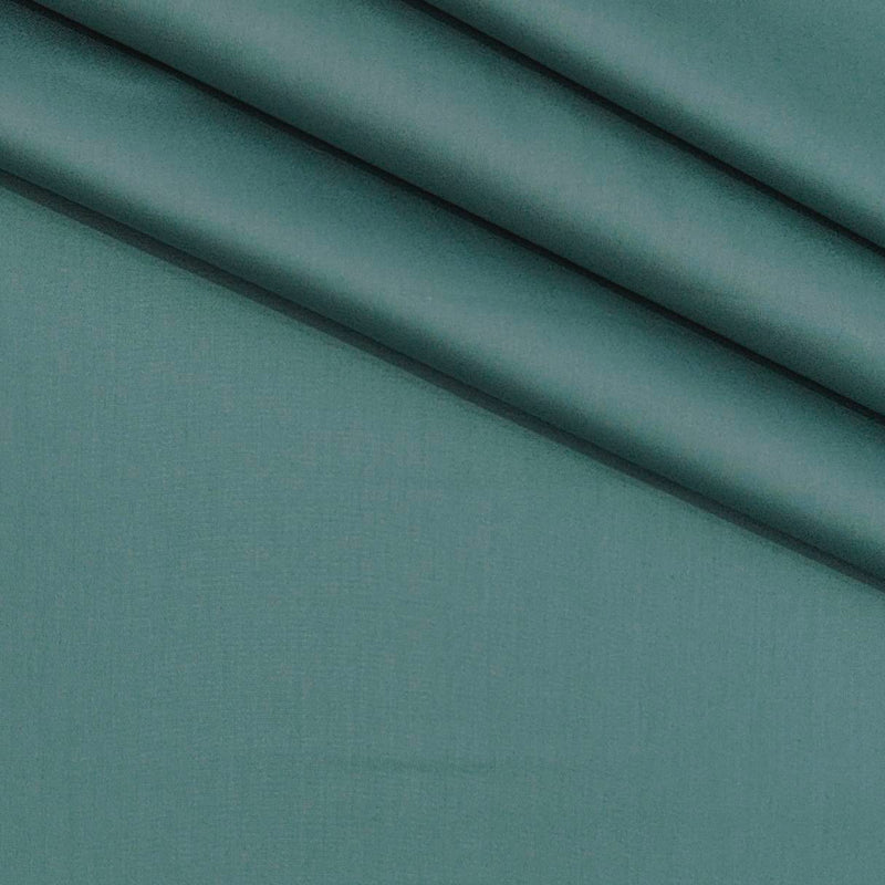 Shirt Fabric Raymond 70s Giza Cotton Plain Colour Cadmium Green