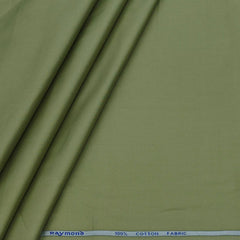 Shirt Fabric Raymond 70s Giza Cotton Plain Colour Green
