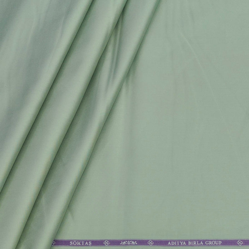 Shirt Fabric Soktas 80s Giza Cotton Plain Colour Swamp Green