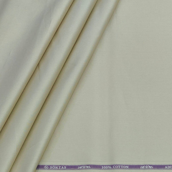 Shirt Fabric Soktas 80s Giza Cotton Plain Colour Latte Brown