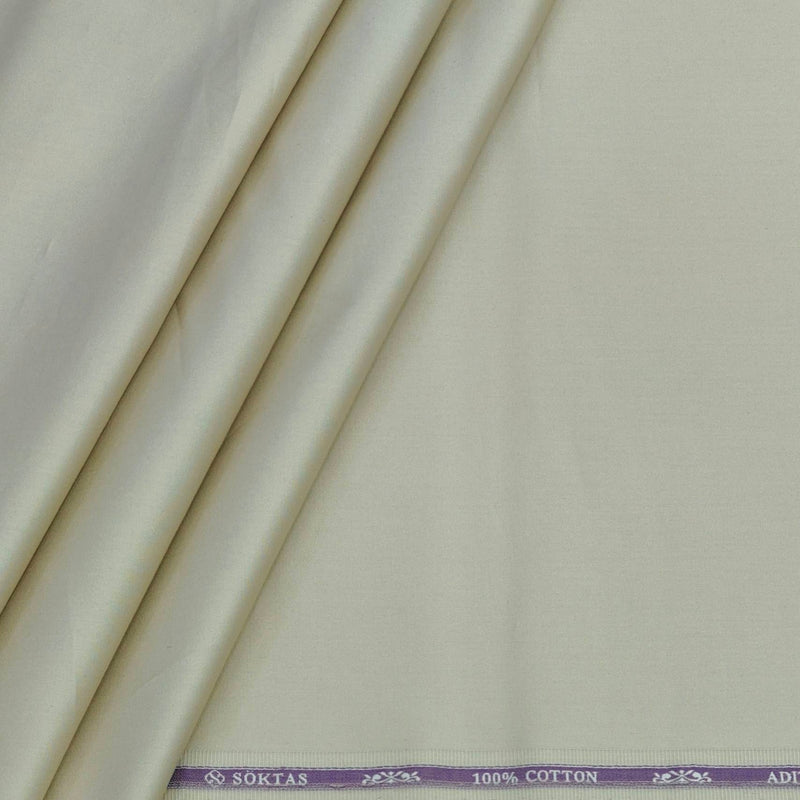 Shirt Fabric Soktas 80s Giza Cotton Plain Colour Latte Brown