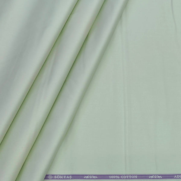 Shirt Fabric Soktas 80s Giza Cotton Plain Colour Nyanza Green