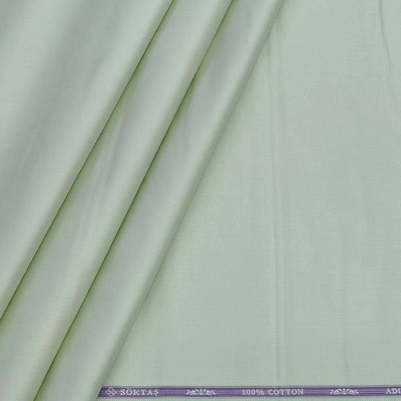 Shirt Fabric Soktas 80s Giza Cotton Plain Colour Nyanza Green