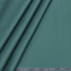 Shirt Fabric Soktas 80s Giza Cotton Plain Colour Glaucous Green