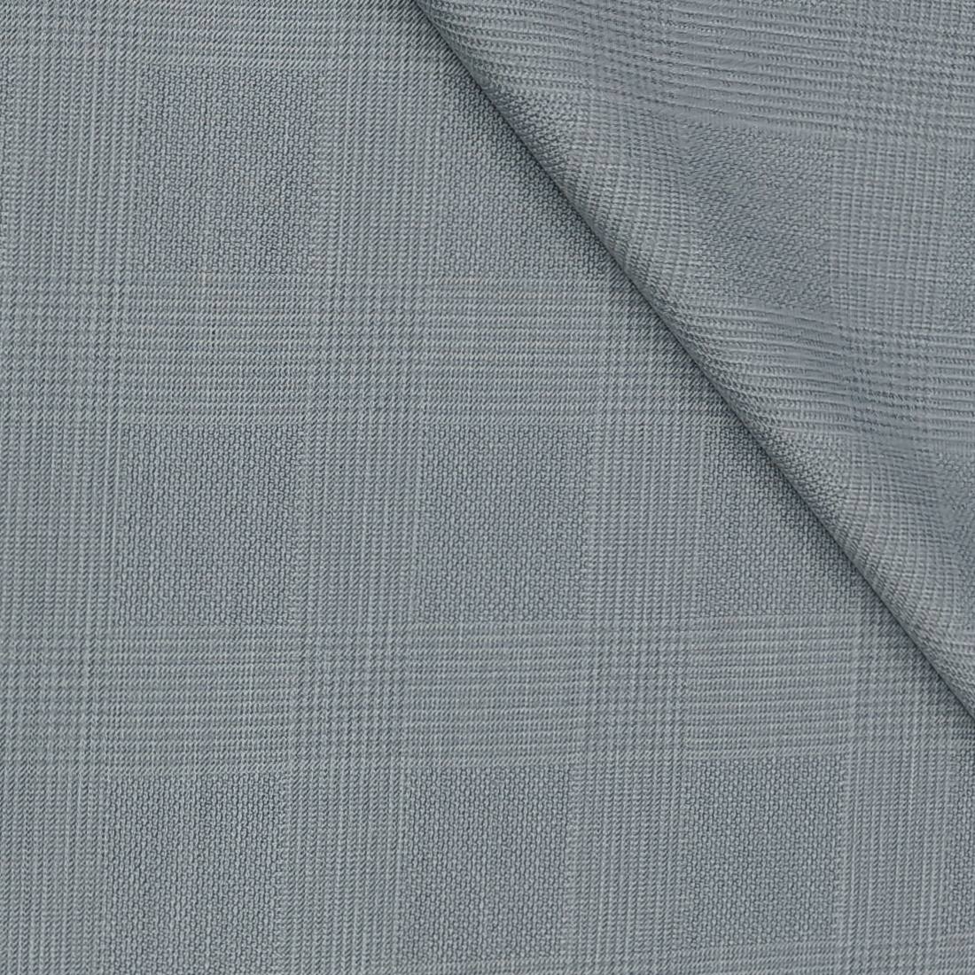 Trouser Fabric Canetti Italy Luxury 100s Wool Blended Mild Check Colour Silver Grey