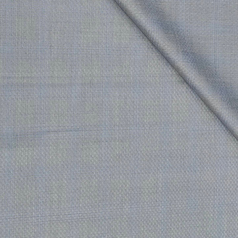 Trouser Fabric Canetti Italy Luxury 100s Wool Blended Mild Check Colour Grey N Blue