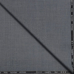 Trouser Fabric Canetti Italy Luxury 100s Wool Blended Zig Zag Colour Grey