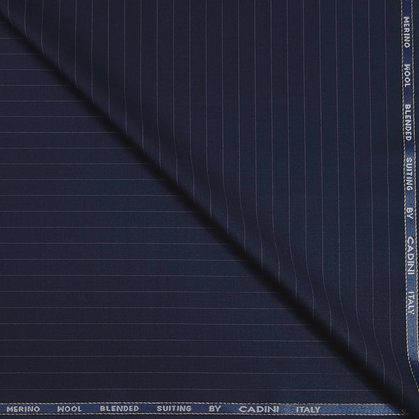 Trouser Fabric Canetti Italy Luxury 90s Wool Blended Lining Colour Dark Blue