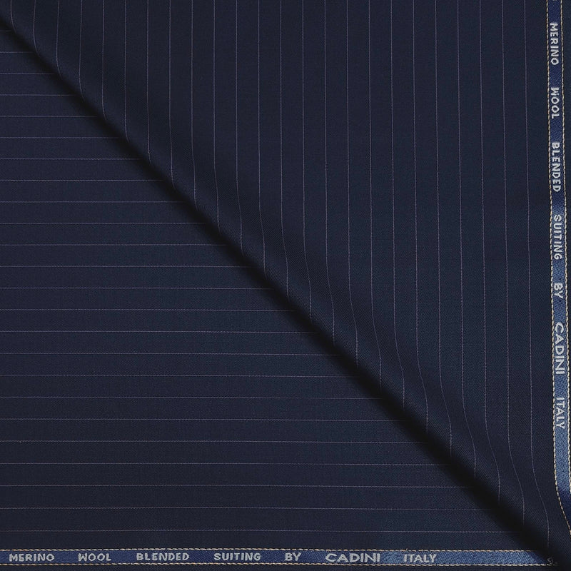 Trouser Fabric Canetti Italy Luxury 90s Wool Blended Lining Colour Dark Blue