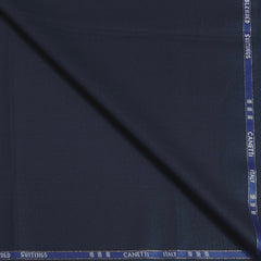Trouser Fabric Canetti Italy Luxury 100s Wool Blended Dobby Colour Dark Blue