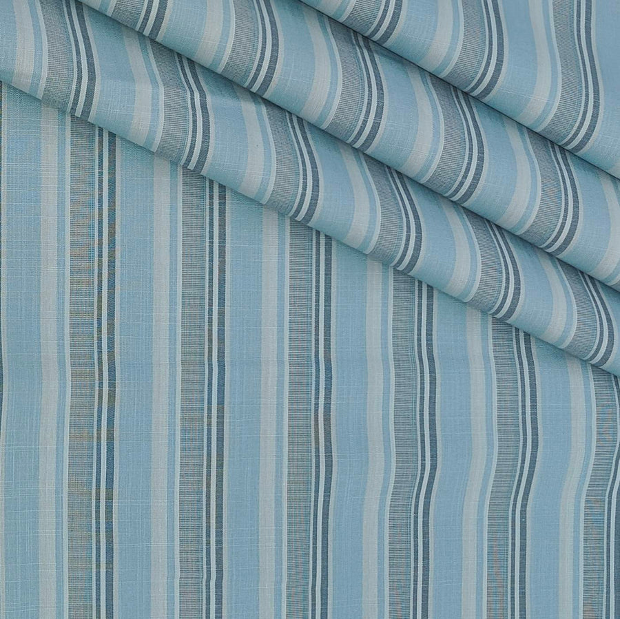 Shirt Fabric Arvind 100% Pure Cotton Broad Lining Colour Ocean Blue