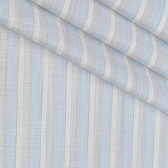 Shirt Fabric Arvind 100% Pure Cotton Patta Lining Colour Blue N White