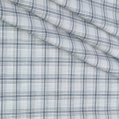 Shirt Fabric Arvind 100% Pure Cotton Broad Check Colour Grey N White