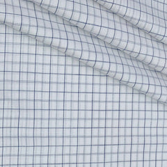 Shirt Fabric Arvind 100% Pure Cotton Check Colour Dark Blue N White