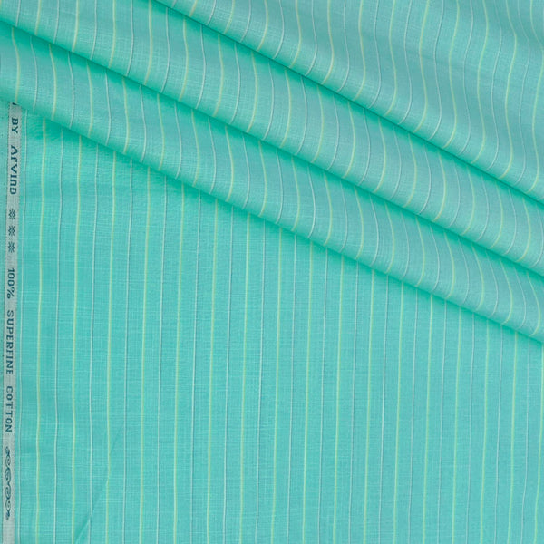 Shirt Fabric Arvind 100% Pure Cotton Lining Colour Pistachio Green