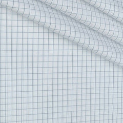 Shirt Fabric Arvind 100% Pure Cotton Check Colour Blue N White