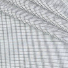 Shirt Fabric Arvind 100% Pure Cotton Small Check Colour Grey N White