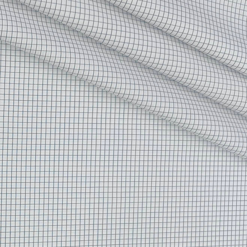 Shirt Fabric Arvind 100% Pure Cotton Small Check Colour Grey N White