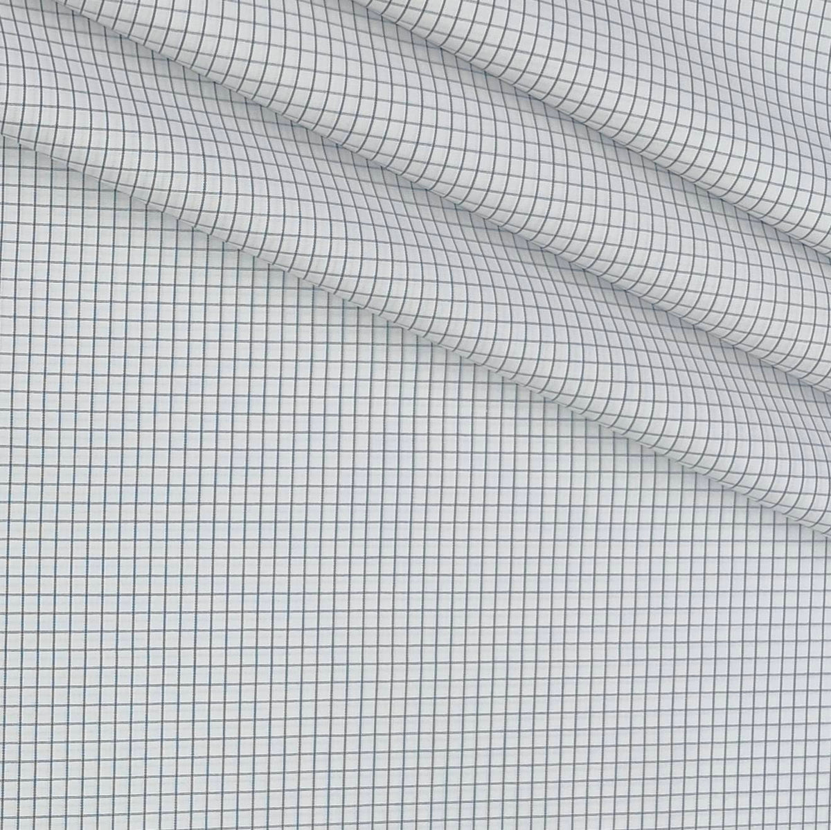 Shirt Fabric Arvind 100% Pure Cotton Small Check Colour Grey N White