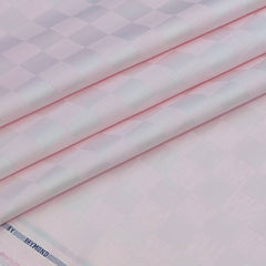 Shirt Fabric Raymond 100% Giza Cotton Check Colour Pink