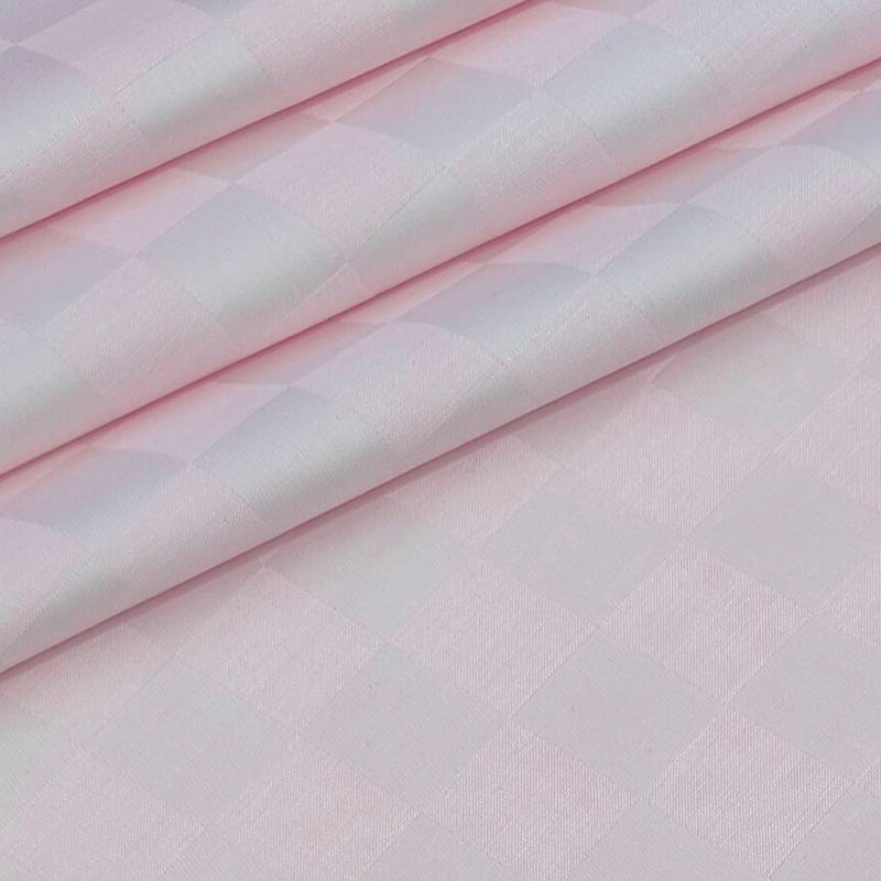 Shirt Fabric Raymond 100% Giza Cotton Check Colour Pink