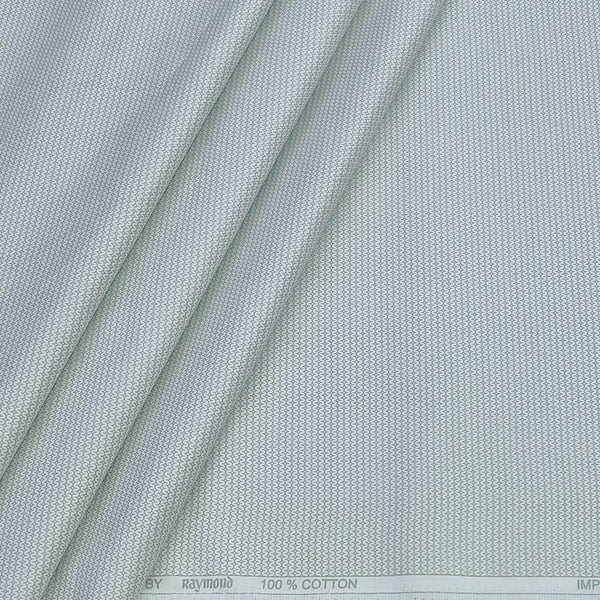 Shirt Fabric Raymond 100% Giza Cotton Print Colour Fade Green