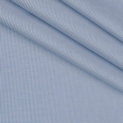 Shirt Fabric Raymond 100% Giza Cotton Pin Check Colour Light Blue