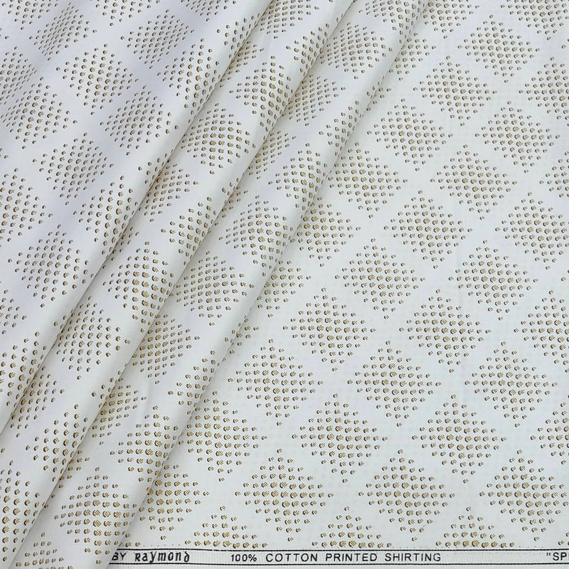Shirt Fabric Raymond 100% Giza Cotton Digital Print Colour Brown