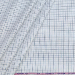 Shirt Fabric Raymond 100% Cotton Check With Slub Colour Grey N White