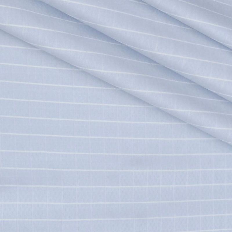 Shirt Fabric Raymond 100% Giza Cotton Check Colour Light Blue