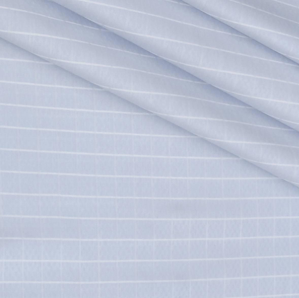 Shirt Fabric Raymond 100% Giza Cotton Check Colour Light Blue
