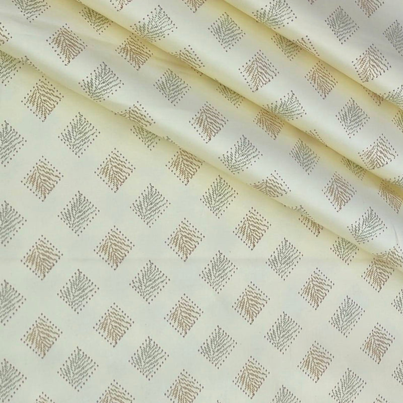 Shirt Fabric Raymond 60s Giza Cotton Print Colour Ash Brown