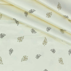 Shirt Fabric Raymond 60s Giza Cotton Print Colour Cream