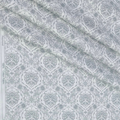 Shirt Fabric Raymond 60s Giza Cotton Print Colour Grey