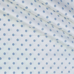 Shirt Fabric Raymond 60s Giza Cotton Print Colour Blue
