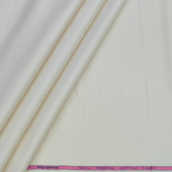 Shirt Fabric Raymond 100% Giza Cotton Jacquard Colour Cream