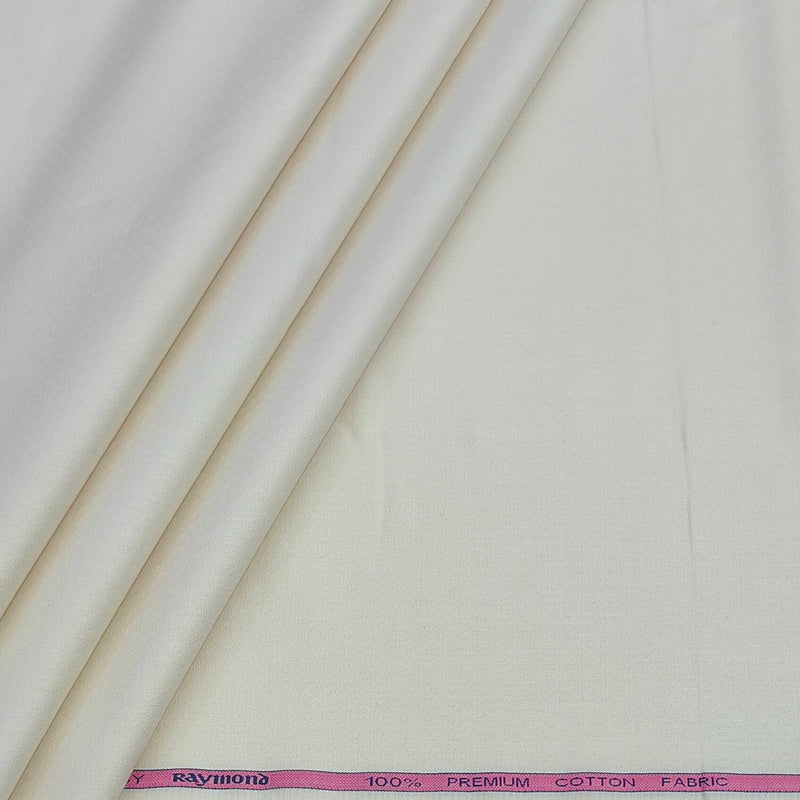 Shirt Fabric Raymond 100% Giza Cotton Jacquard Colour Cream