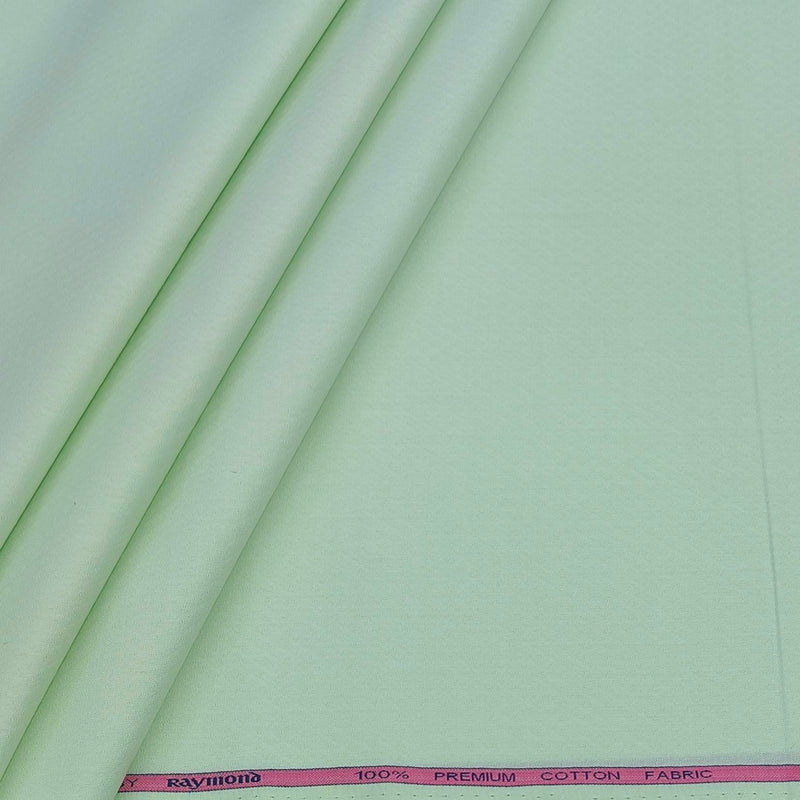 Shirt Fabric Raymond 100% Giza Cotton Jacquard Colour Mint Green