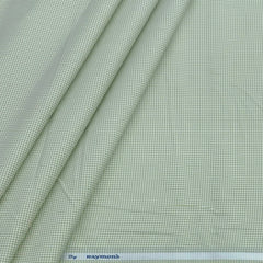 Shirt Fabric Raymond 100% Giza Cotton Pin Check Colour Gin Green