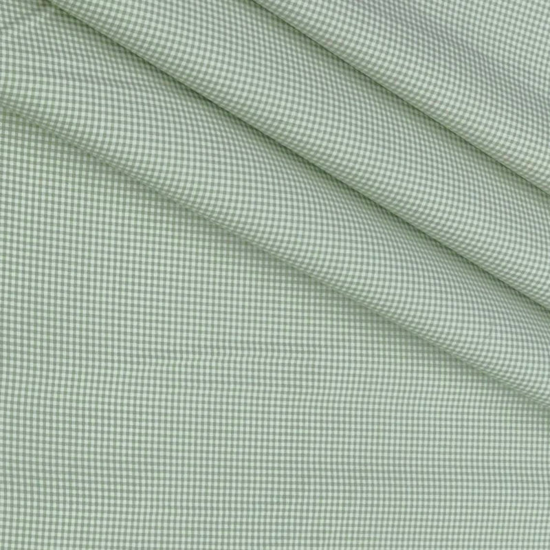 Shirt Fabric Raymond 100% Giza Cotton Pin Check Colour Gin Green