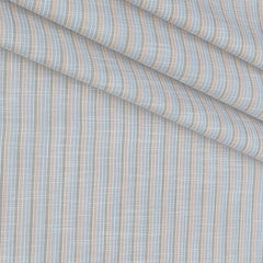 Shirt Fabric Raymond 100% Cotton Lining With Slub Colour Peach N Light Blue