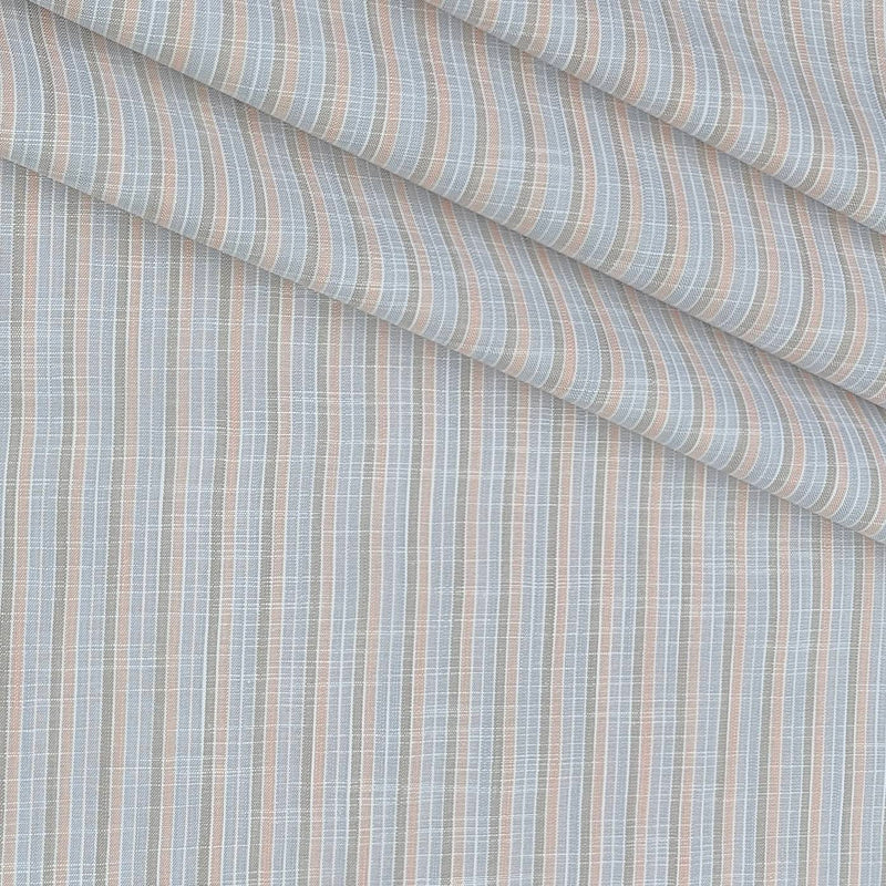 Shirt Fabric Raymond 100% Cotton Lining With Slub Colour Peach N Light Blue