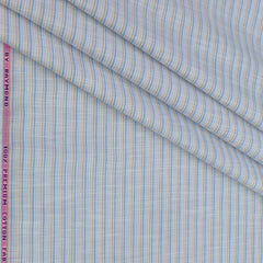 Shirt Fabric Raymond 100% Cotton Lining With Slub Colour Blue N Brown