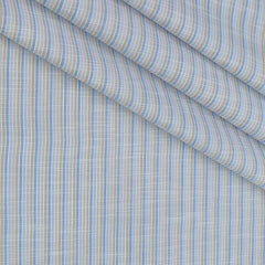 Shirt Fabric Raymond 100% Cotton Lining With Slub Colour Blue N Brown