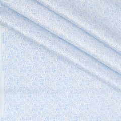 Shirt Fabric Raymond 60s Giza Cotton Print Colour Light Blue