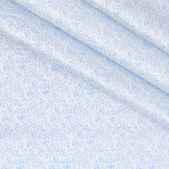 Shirt Fabric Raymond 60s Giza Cotton Print Colour Light Blue