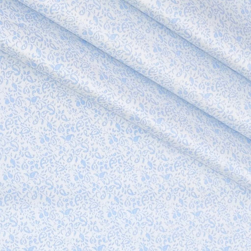 Shirt Fabric Raymond 60s Giza Cotton Print Colour Light Blue