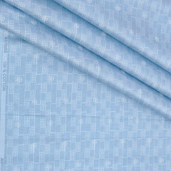Shirt Fabric Raymond 60s Giza Cotton Print Colour Blue